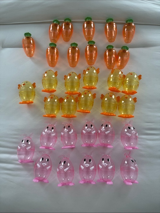 Other - Bunny, chick, and carrot plastic Easter eggs 11 of each